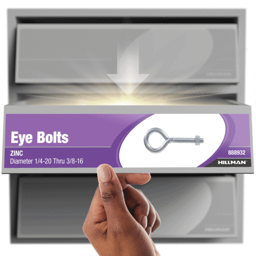 Hillman Hardware Essentials Eye Bolt with Hex Nut Zinc (3/8-16 x 5)