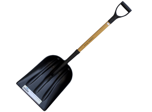 Forest Hill Manufacturing General Purpose Poly Gardener Scoop Shovel (Black Poly, 48-Inch)
