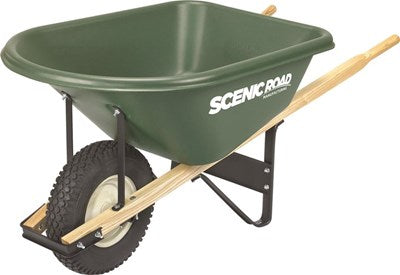 Scenic Road Wheelbarrow 4-Ply Knobby Tire High Density Polyethylene