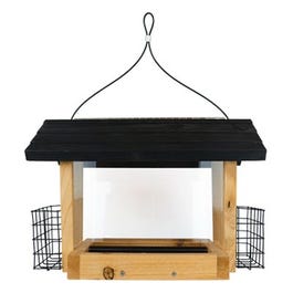 Cedar Hopper Bird Feeder With Suet, 6-Qt.